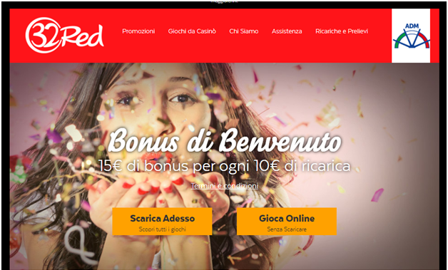 32 red bonus di benvenuto