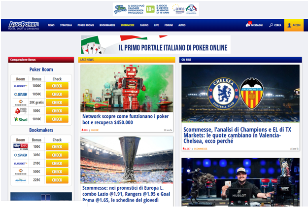 Assopoker il portale di notizie e informazioni italiano
