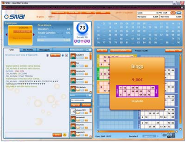 Bingo Snai: sale da bingo
