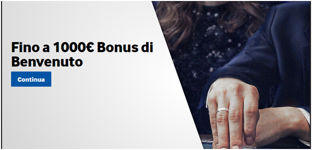 Fino a 1000€ Bonus di Benvenuto & oltre 150 giochi