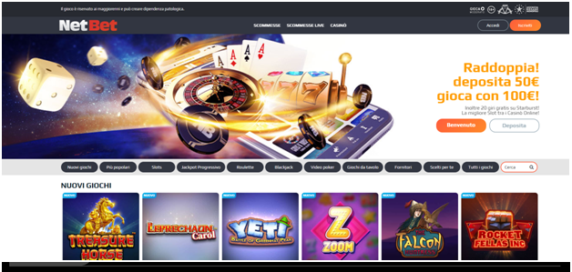 netbet bonus senza deposito