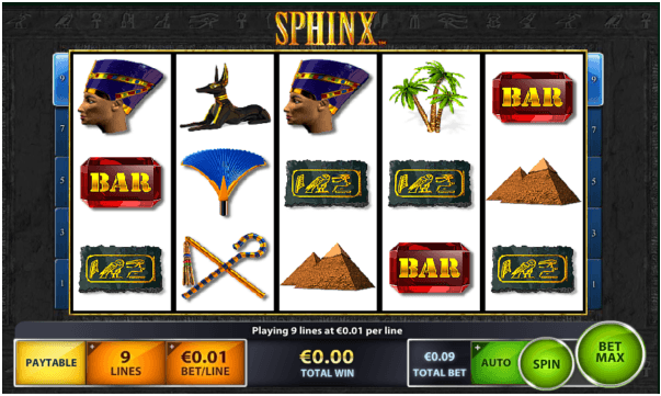slot machine gratis da bar sphinx ambientata nell’Antico Egitto