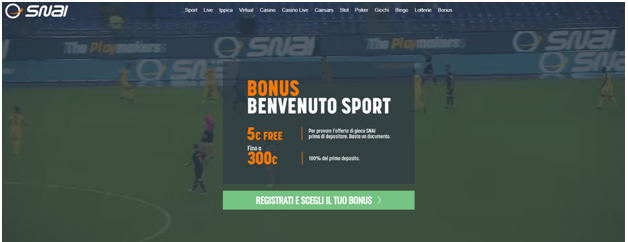 snai bonus benvenuto sports